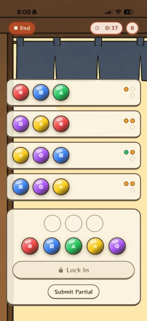 Cipher, reasoning brain training game in Dojii