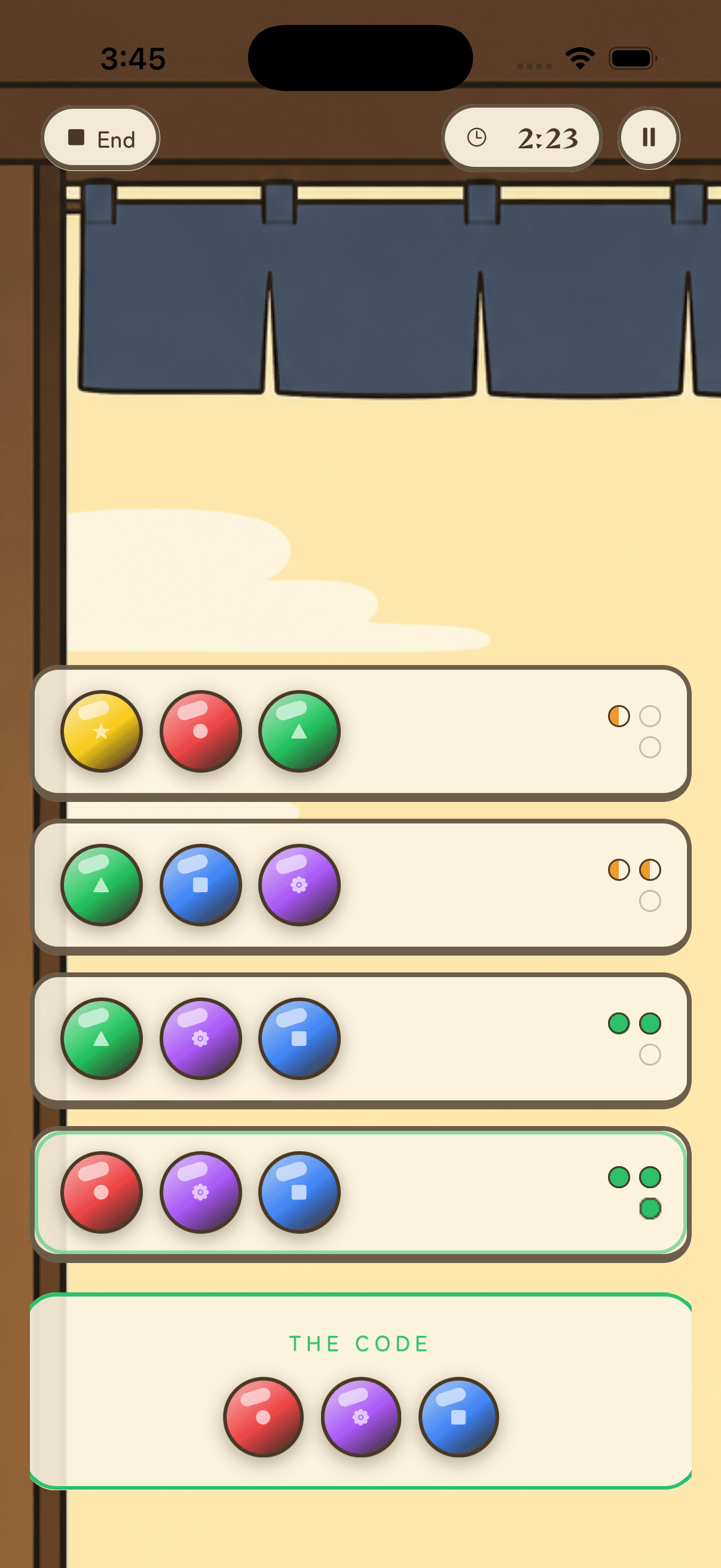 Cipher reasoning game in Dojii
